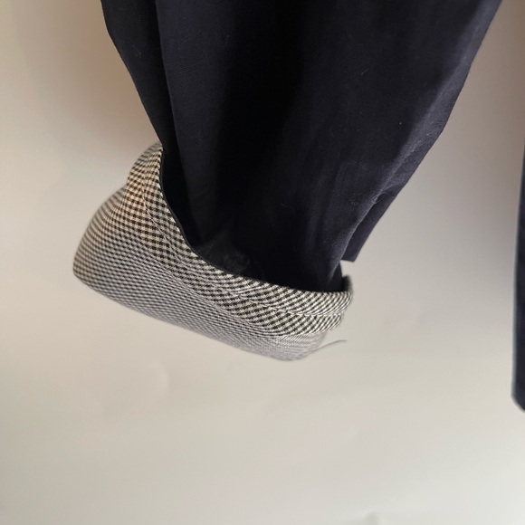 Tam Ware Men's Long Sleeve Button Down Shirt Black with Black/White Checkered - Picture 2 of 4